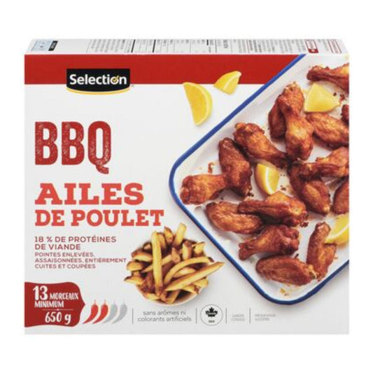 Ailes de poulet BBQ, cuites, style Sélection 4 Kg