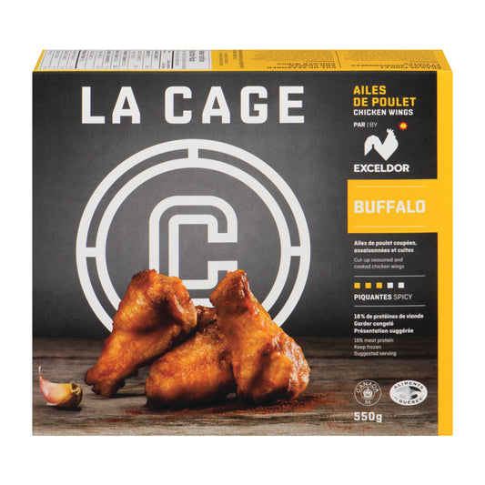 Buffalo seasoned chicken wings - La Cage